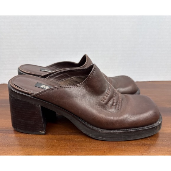 Vintage Women's Y2K Mia Slip On Chunky Heels Mule Shoes Size 8M - Picture 8 of 11